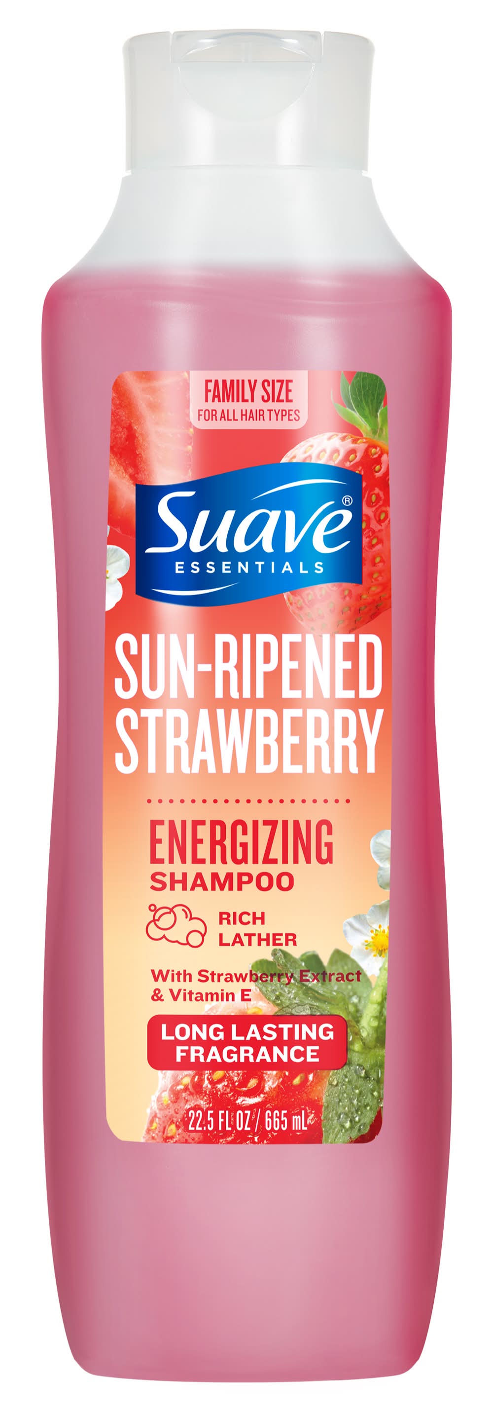 Suave Essentials Energizing Shampoo, Sun-Ripened Strawberry (22.5 fl oz)