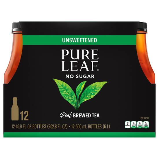 Pure Leaf Real Unsweetened Brewed Tea (12 ct, 16.9 fl oz)