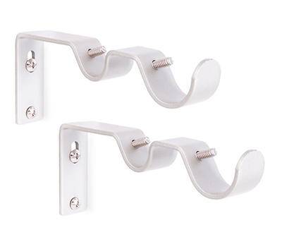 Broyhill Legacy Brushed Nickel Adjustable Double Curtain Rod Brackets (2 ct)