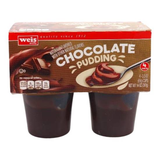 Weis Quality Pudding Chocolate Flavored 4 Pack