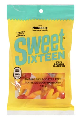 Mondoux Bonbons Classiques Patte De Coq Framboise 135 G / Mondoux Candies Raspberry Rooster Feet 135 g