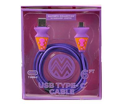 Macbeth Purple Lava Lamp 6' Usb-C Cable