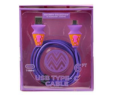 Macbeth Collection Usb Type C Cable, 6 feet