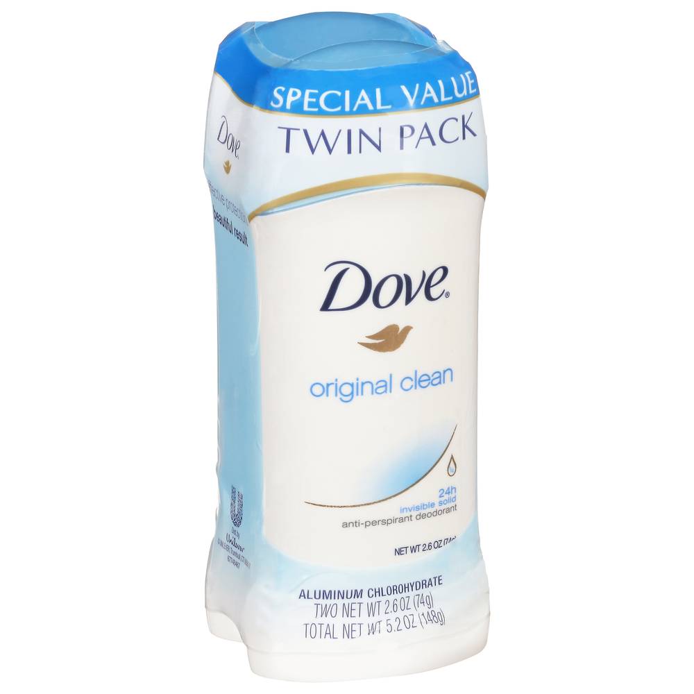 Dove Original Clean Invisible Solid Antiperspirant Deodorant (2.6 oz)