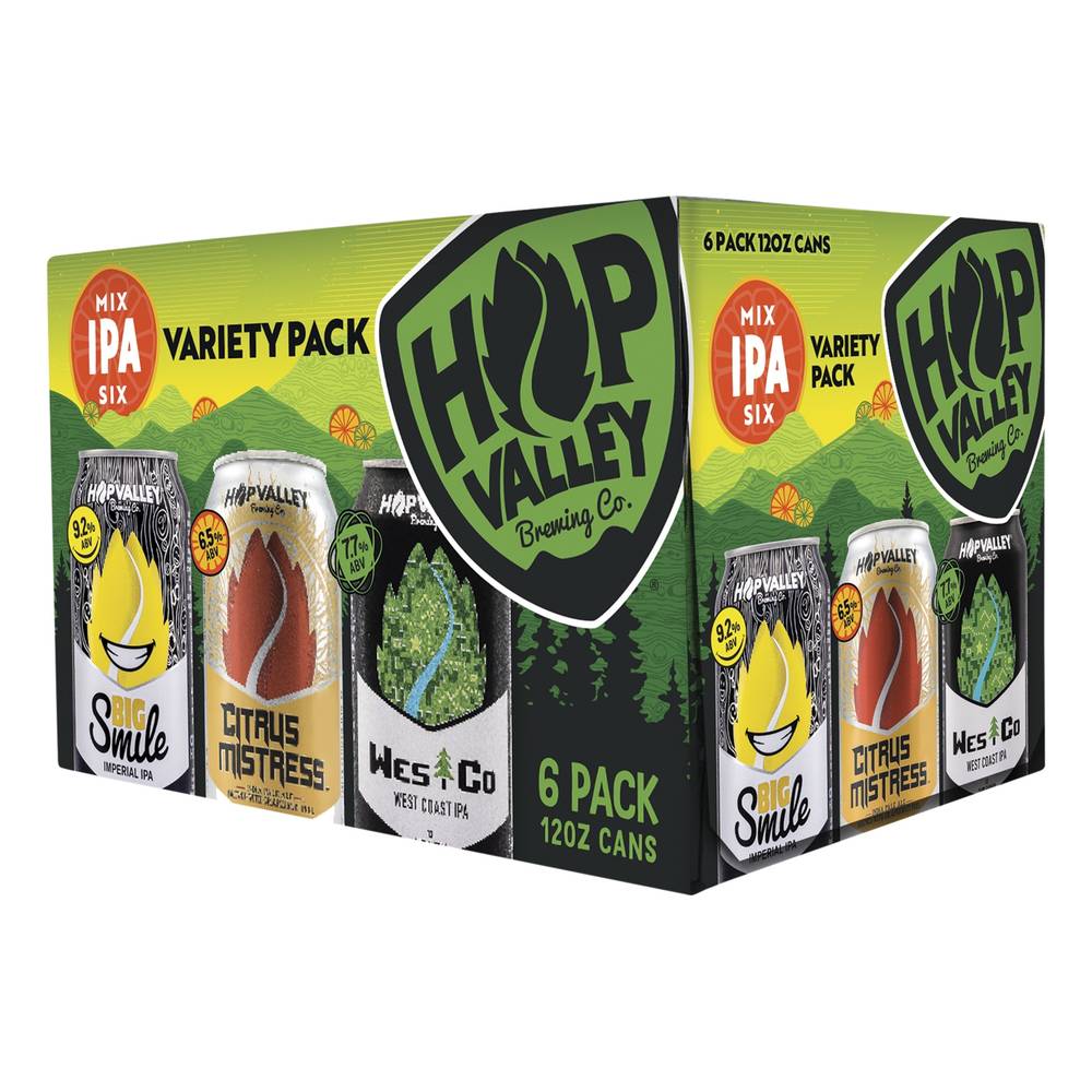 Hop Valley Cyro Hops Stash pack Ipa Beer Variety pack (6 pack, 12 oz)