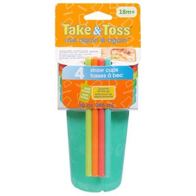 Toddler Feeding T&t 10 Oz Straw Cups - 4 Count