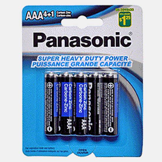 Panasonic Piles Carbon Zinc Aaa, Paquet De 5 (4.0)