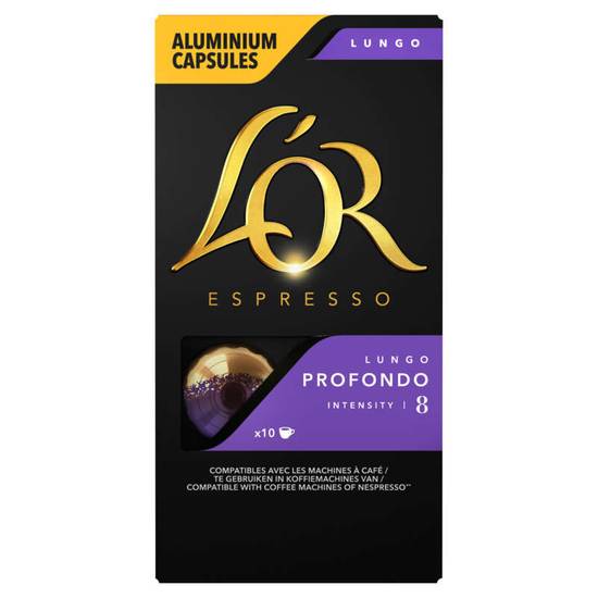 L'Or Espresso Café Lungo Profondo intensité 8 x10 capsules 52g