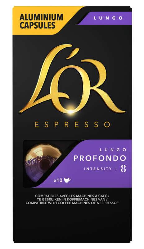 L'Or Espresso Café Lungo Profondo intensité 8 x10 capsules 52g