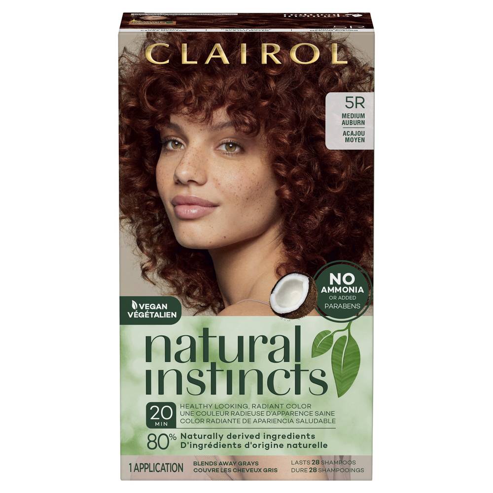 Clairol Natural Instincts Semi-Permanent Hair Color, 5R Medium Auburn