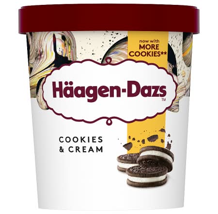 Häagen-Dazs Cookies & Cream, Ice Cream (460ml)