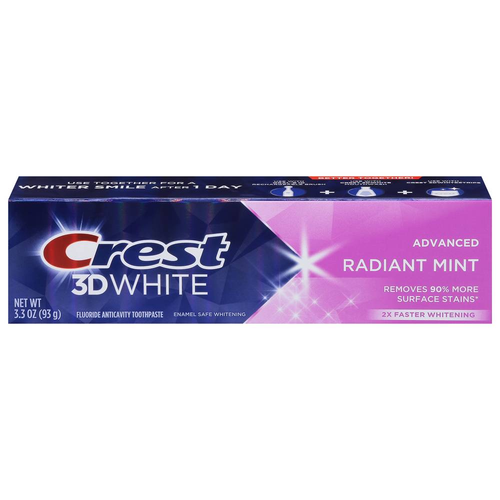 CREST 3D White Advanced Toothpaste, Mint (3.3 oz)