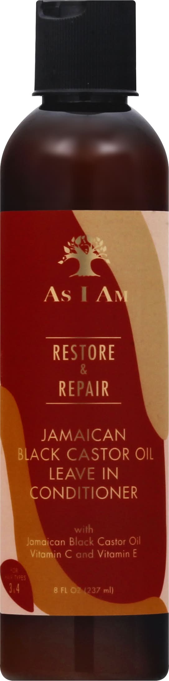 As I Am Restore & Repair Jamaican Black Castor Oil Leave in Conditioner (8 fl oz)