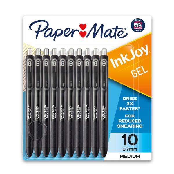 Paper Mate Inkjoy Gel Pens Medium Point 0.7 mm Black Barrel Black Ink