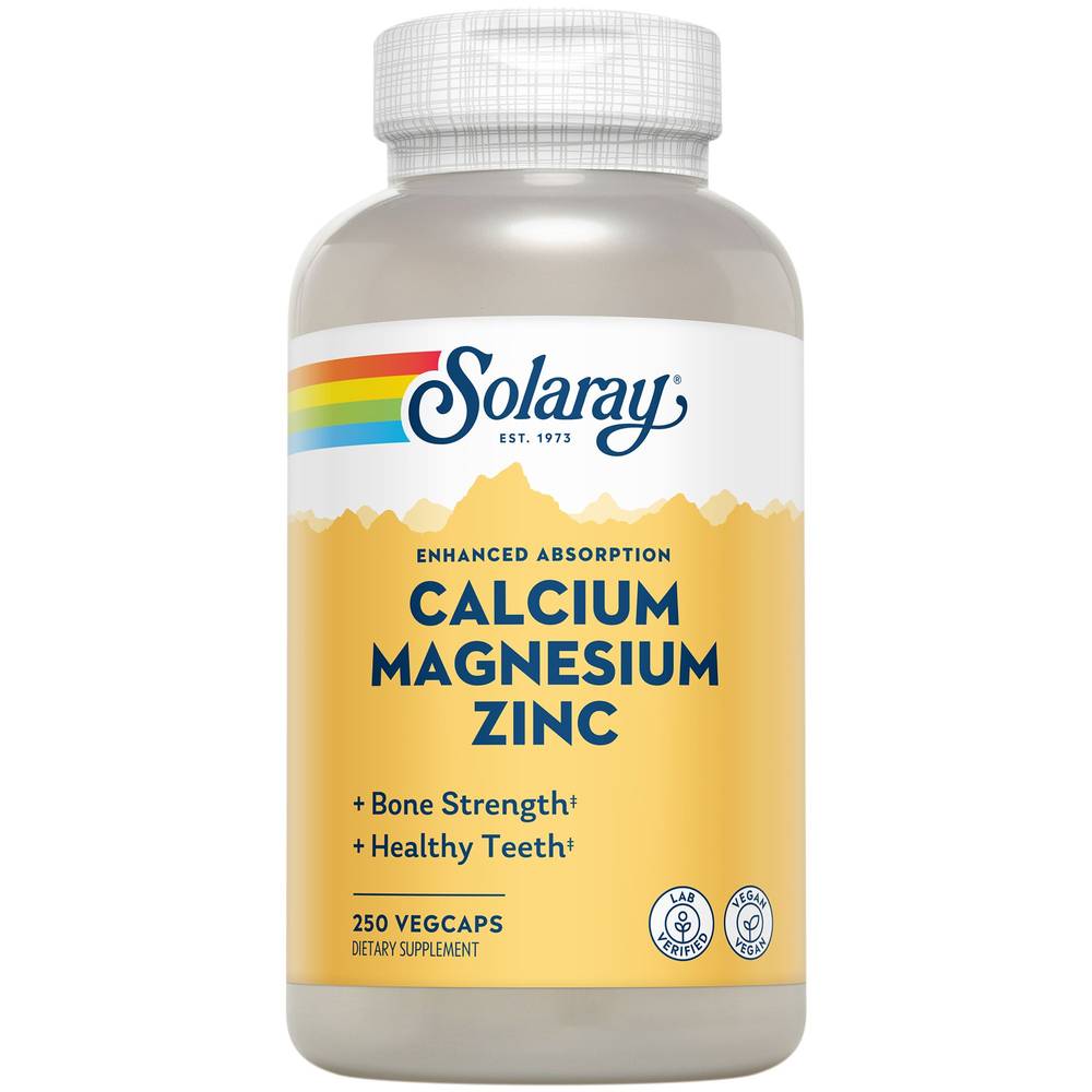 Solaray Calcium Magnesium Zinc Dietary Supplement(250Ct)