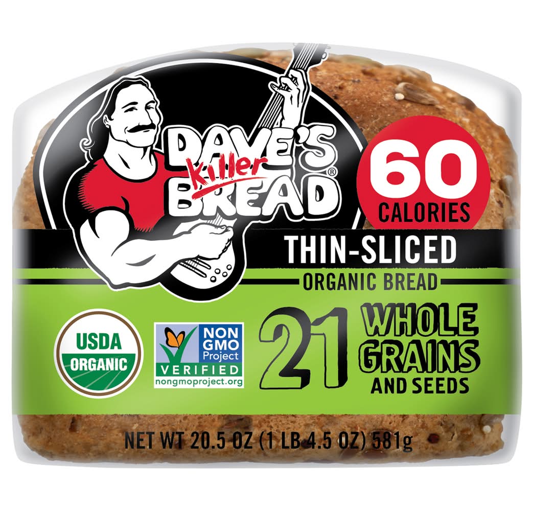 Dave's Killer Bread Thin Sliced Organic Bread, Whole Grains-Seeds (20.5 oz)