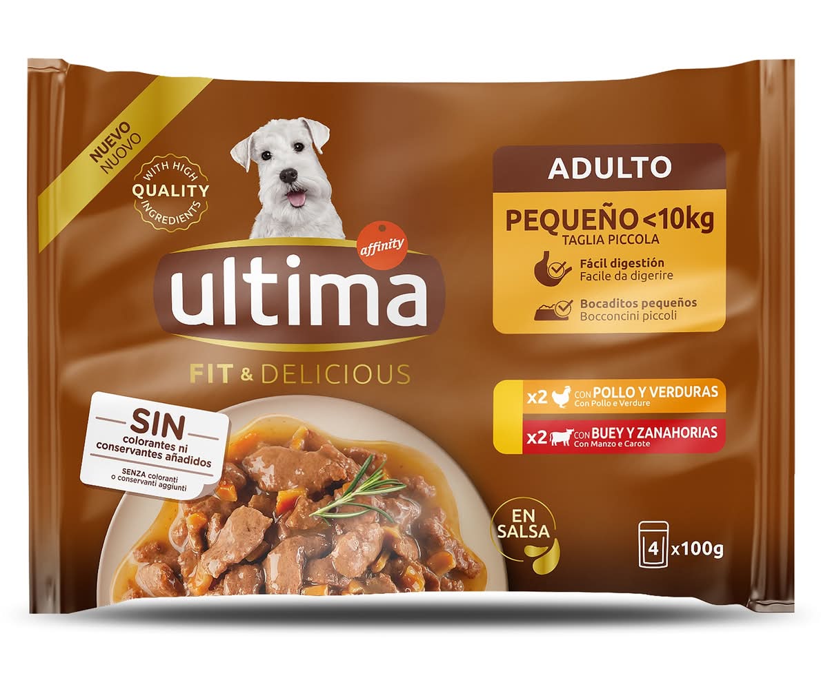 Alimento Para Perros Adultos Mix Pollo / Buey Ultima Bolsa 4 X 100 G
