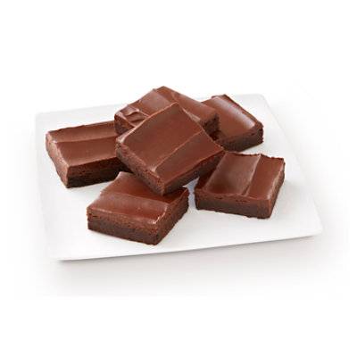 Bakery Iced Fudge Brownies 6 Count - Each