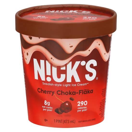 Nicks Cherry Choka Flaka Swedish-Style Light Ice Cream (1 pint)