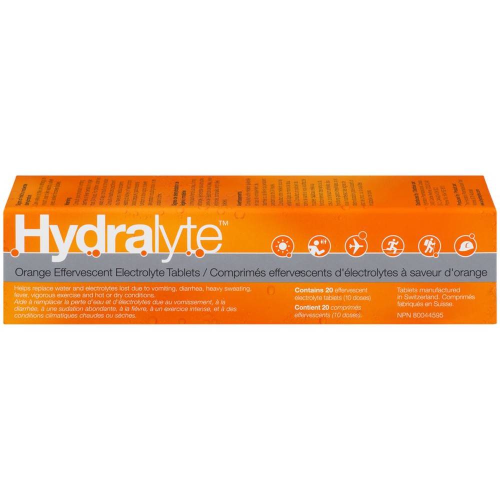 Hydralyte Effervescent Electrolyte Tablets, Orange (50 g)