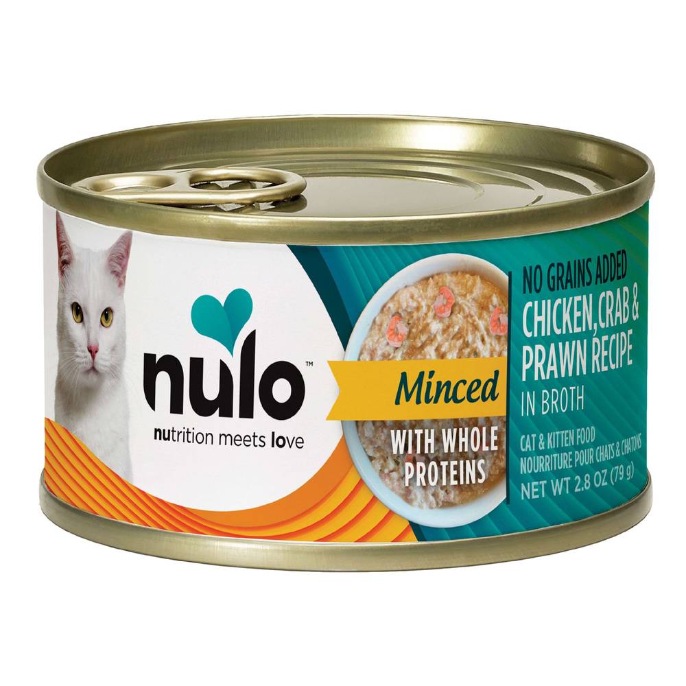 Nulo Chicken Crab & Prawn Finely Minced Cat & Kitten Wet Food (2.8 oz)