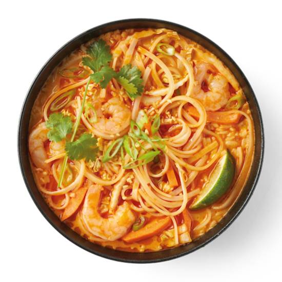 Soupe Thaï crevettes - Repas / Thai Shrimp Soup - Meal / Sopa Thai con camarones - Plato principal