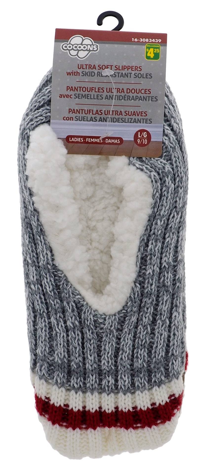 Cozy Anti Slip Slipper, Gray