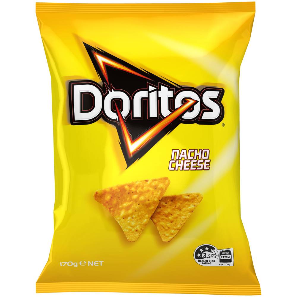 Doritos Corn Chips, Nacho Cheese (170g)