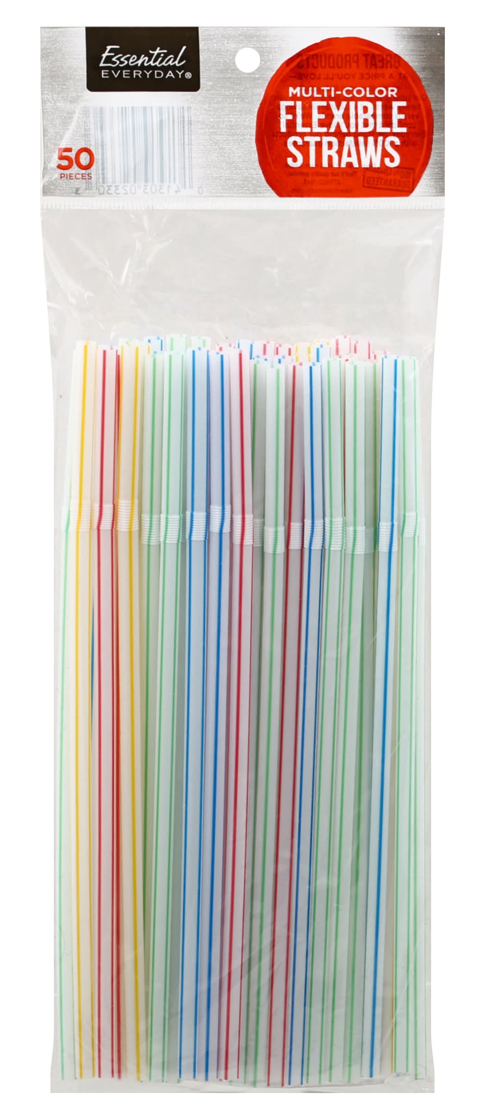 Essential Everyday Multi-Color Flexible Straws (1.6 oz)