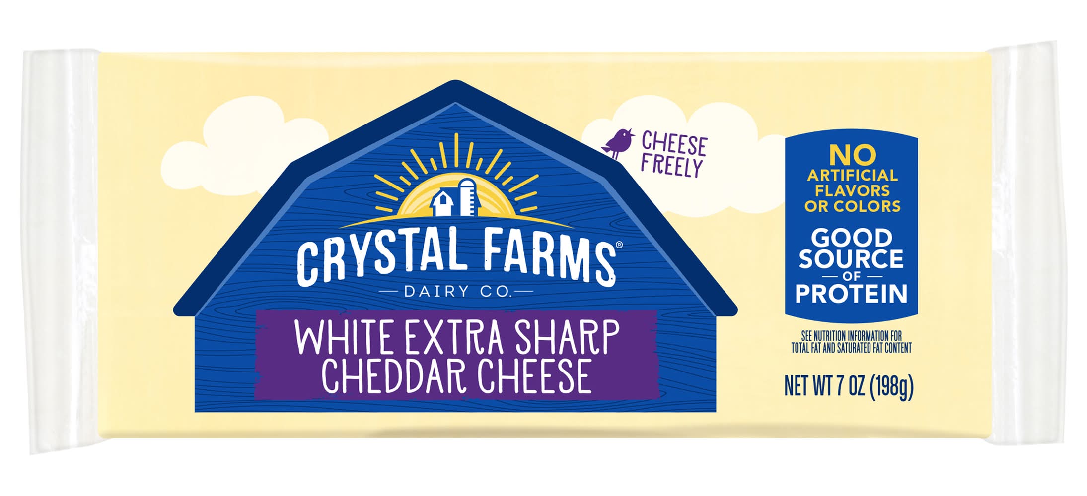 Crystal Farms White Extra Sharp Cheddar Cheese (7 oz)