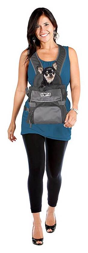Outward Hound Kyjen Pooch Front Carrier, Small, Grey