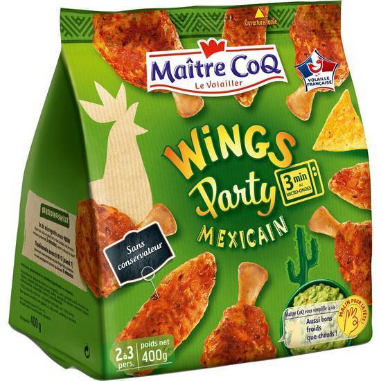 Wings party mexicain MAITRE COQ 400g
