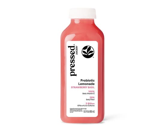 Strawberry Basil Probiotic Lemonade