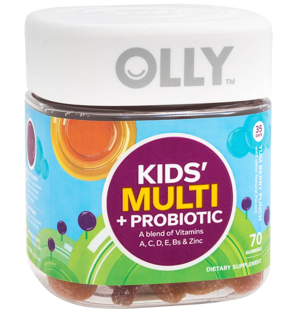 Kids' Gummy Multivitamin Plus Probiotics - Berry (70 Gummies)