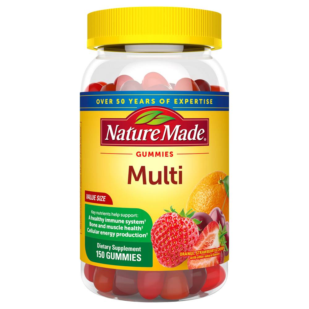 Nature Made Multivitamin Gummies Orange Cherry & Mixed Berry