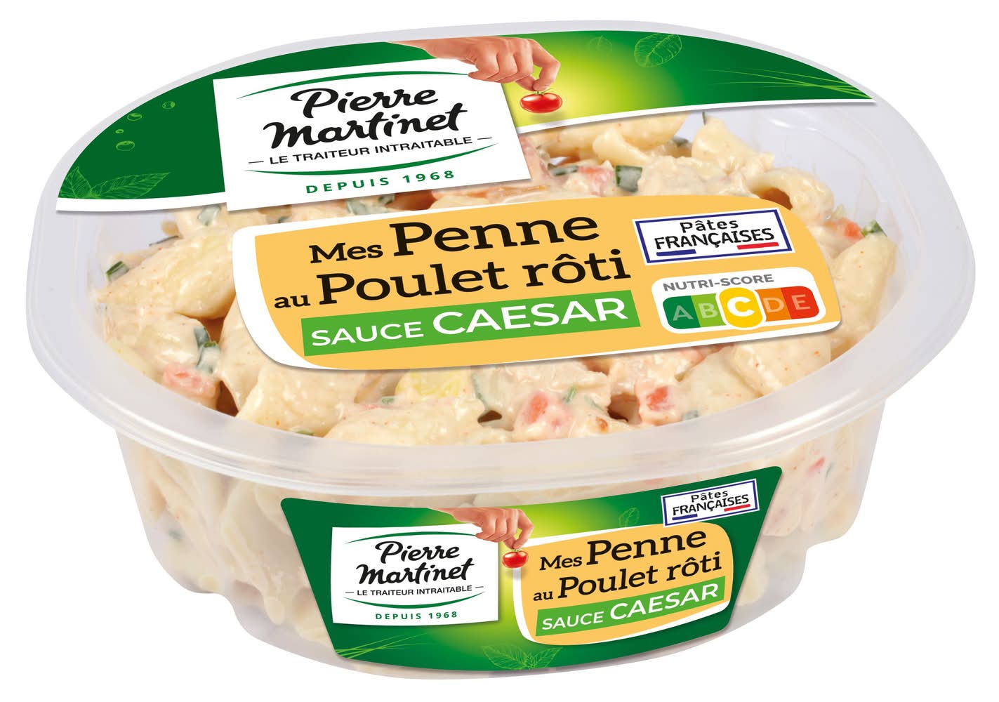 Pierre Martinet - Salade penne, poulet rôti-sauce caesar (250g)