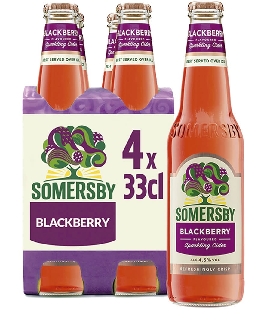 Somersby - Sidra frutos vermelhos, pack 4 x 0.33 l