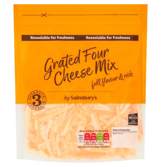 Sainsbury's Grated Four Cheese Mix (250g)