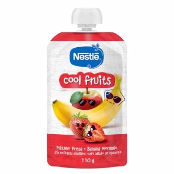 Bolsita de manzana, plátano y fresa Nestlé Cool Fruits sin azúcar añadido 110 g.