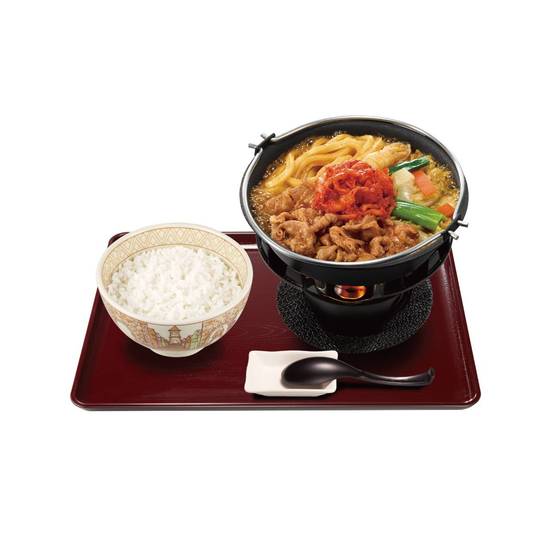 牛キムチ鍋定食　Beef Kimchi Hot Pot Combo Meal