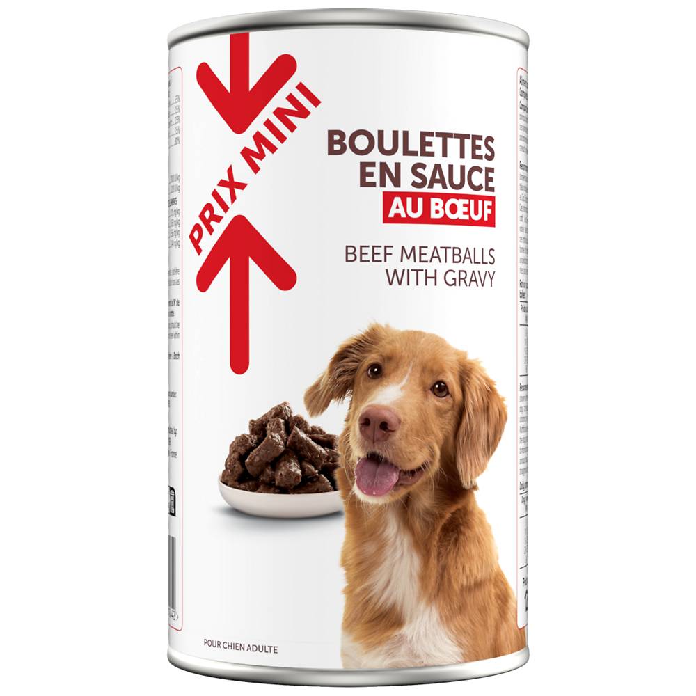 Prix Mini - Boulettes en sauce boeuf pour chien