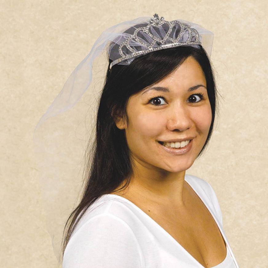 Amscan Rhinestone Wedding Tiara With Veil (one size/multi)