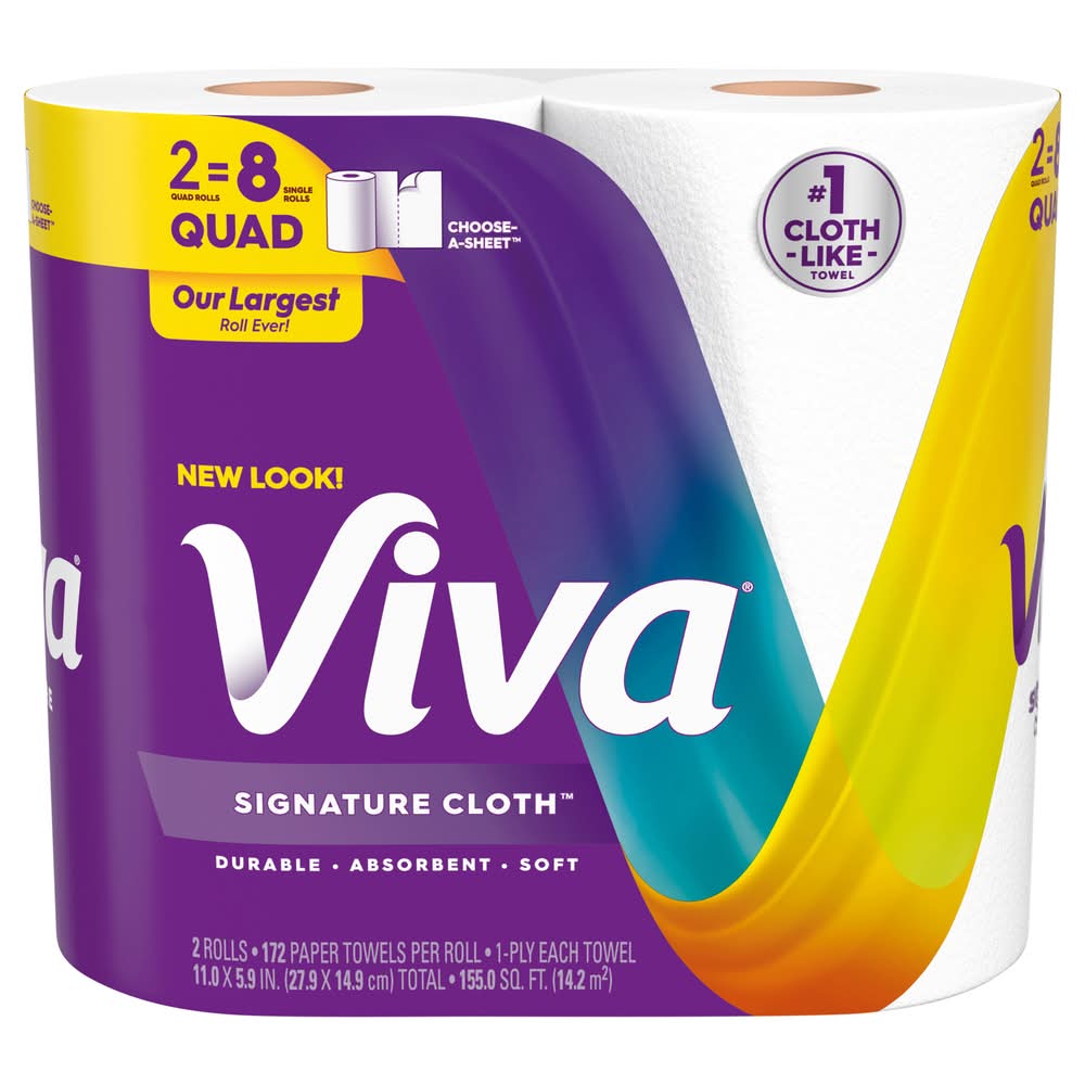 Viva Signature Cloth Paper Towels, White (2 ct)