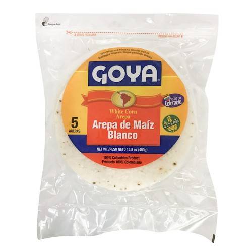 Goya Arepas De Maiz Blanco / White Corn Arepa (5 x 3.2 oz)