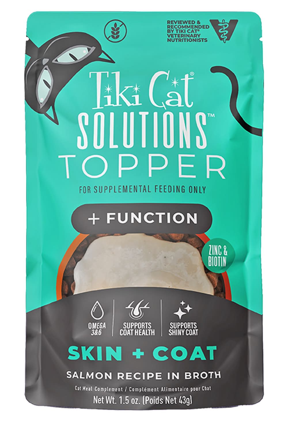 Tiki Cat® Solutions™ Mousse Topper - Skin+Coat, 1.5 Oz (Size: 1.5 Oz)