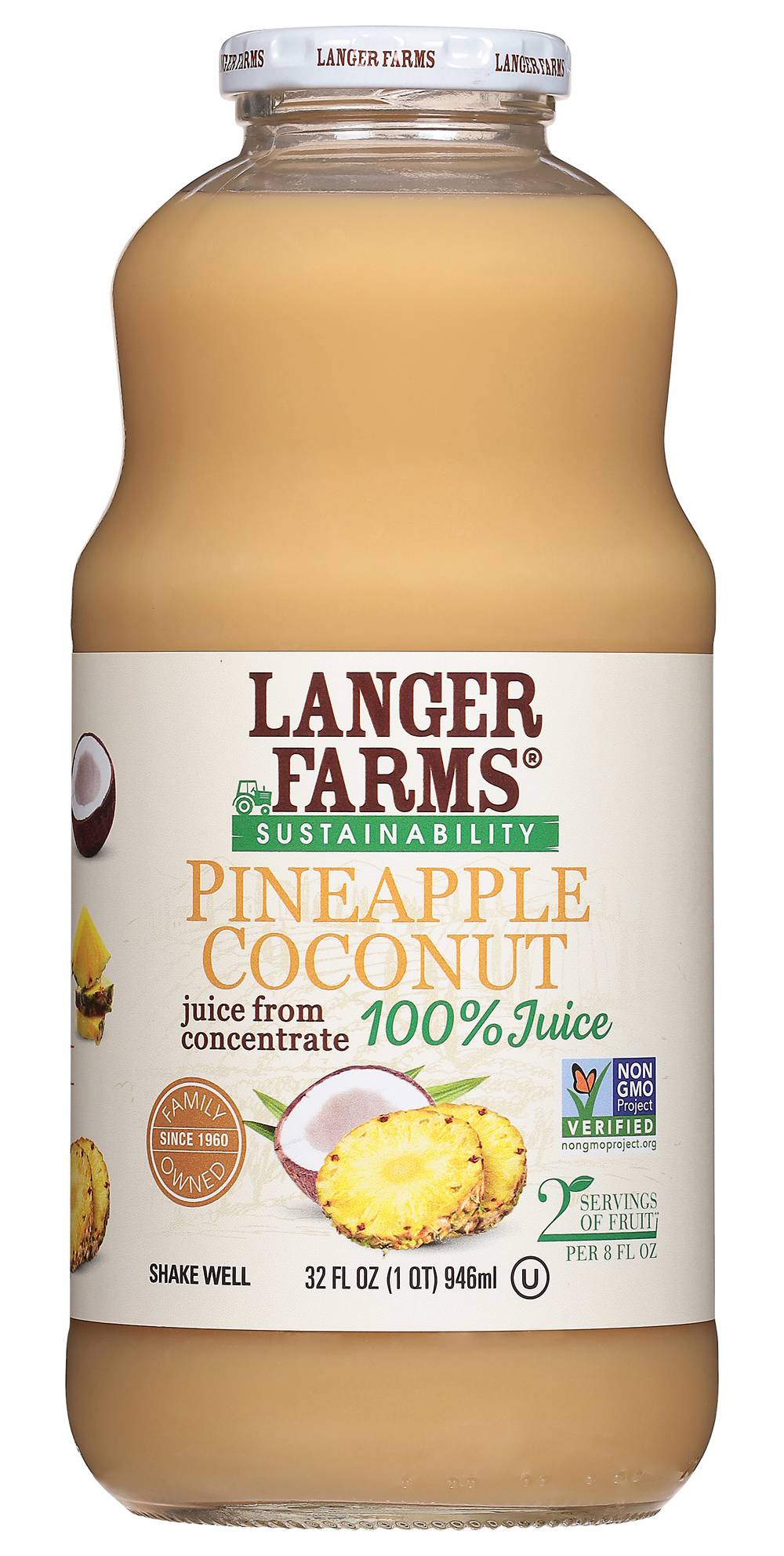 L&A 100% Pure Pineapple Coconut Juice (32 fl oz)
