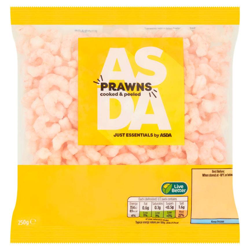 Asda Just Essentials Cooked & Peeled Prawns