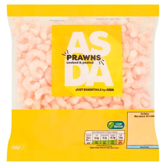 Asda Just Essentials Cooked & Peeled Prawns 250g