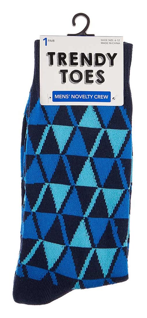 Trendy Toes Men'S Novelty Socks Blue