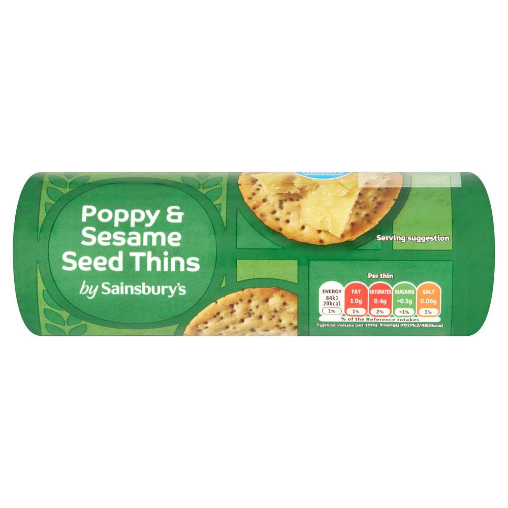 Sainsbury's Poppy & Sesame Biscuit 150g